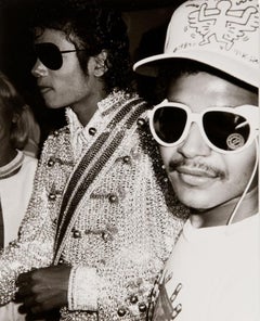 Andy Warhol Photograph of Michael Jackson Eazy-E Wearing a Keith Haring Hat