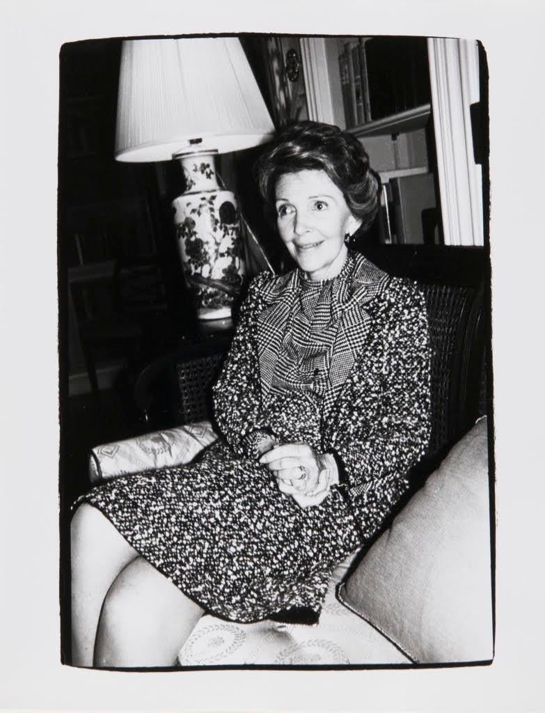 Andy Warhol Black and White Photograph – Nancy Reagan