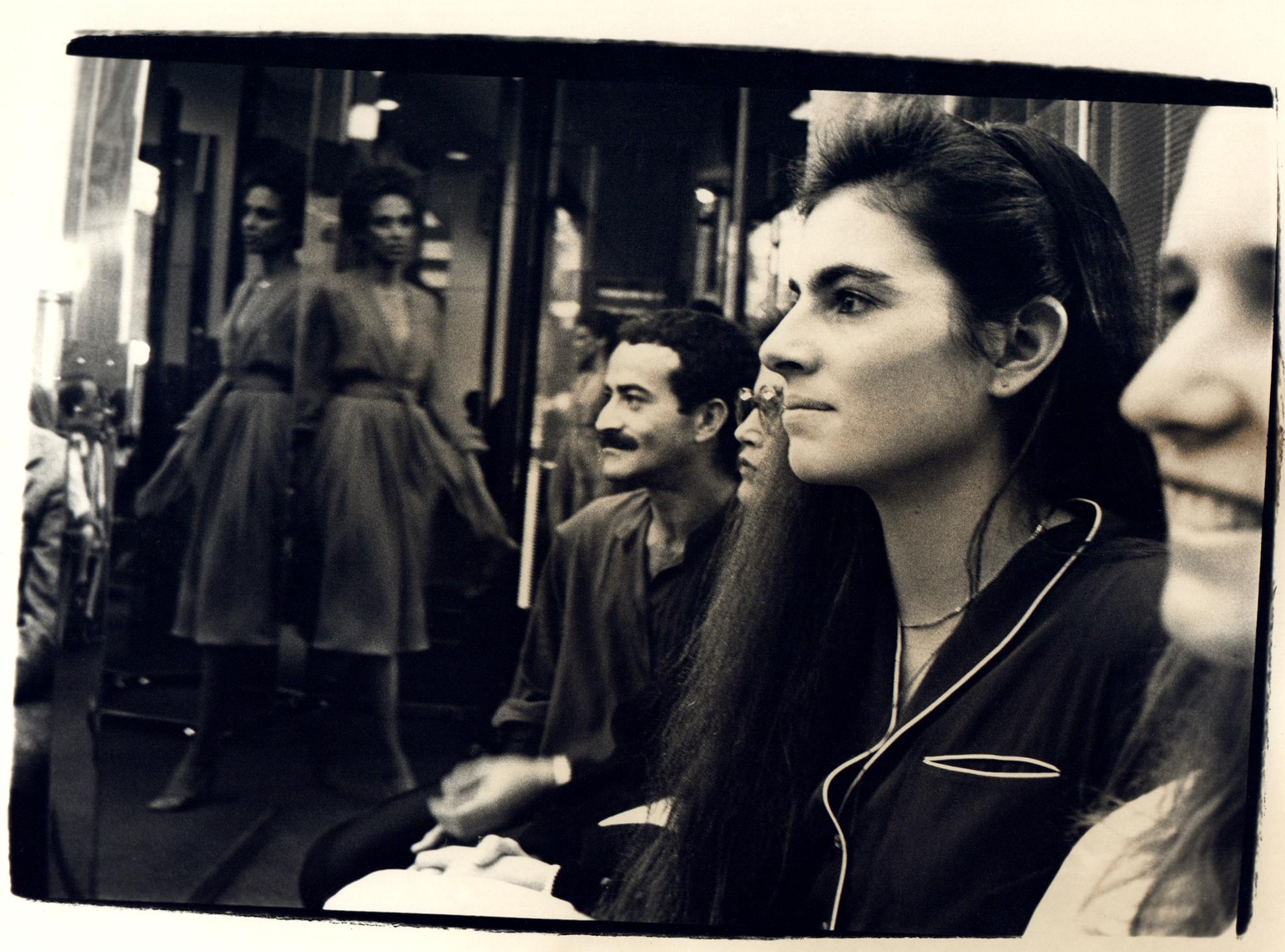 Andy Warhol Portrait Photograph - Victor Hugo, Mary Richardson, and a Woman at Halston Fashion Show