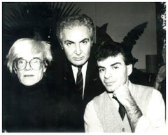 Andy Warhol with Tony Shafrazi and Ronnie Cutrone