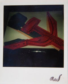 Andy Warhol, Polaroid Photograph of a Hammer & Sickle Lithograph Print, 1977