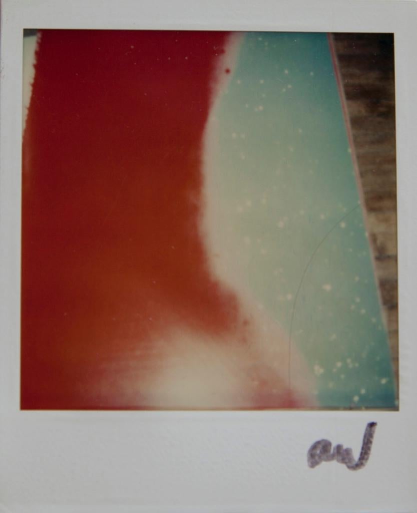 Andy Warhol Color Photograph - Polaroid Photograph of Shadow Painting Detail (Abstract Red and Blue)