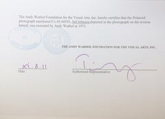Andy Warhol, photographie polaroïde de Jed Johnson, 1973