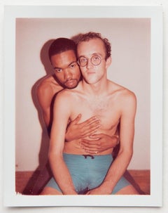Vintage Andy Warhol, Polaroid Photograph of Keith Haring and Juan Dubose, 1983