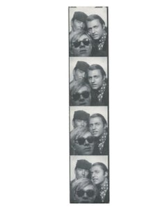 Silver gelatin photo booth strip of Andy Warhol, Gerard Malanga and Philip Fagan