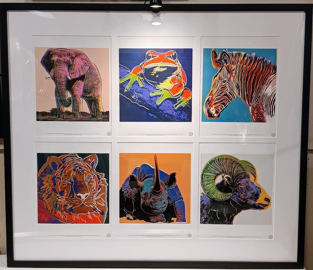Andy Warhol's Endangered Species, 1989 ( A Portfolio of Six Prints), Framed 