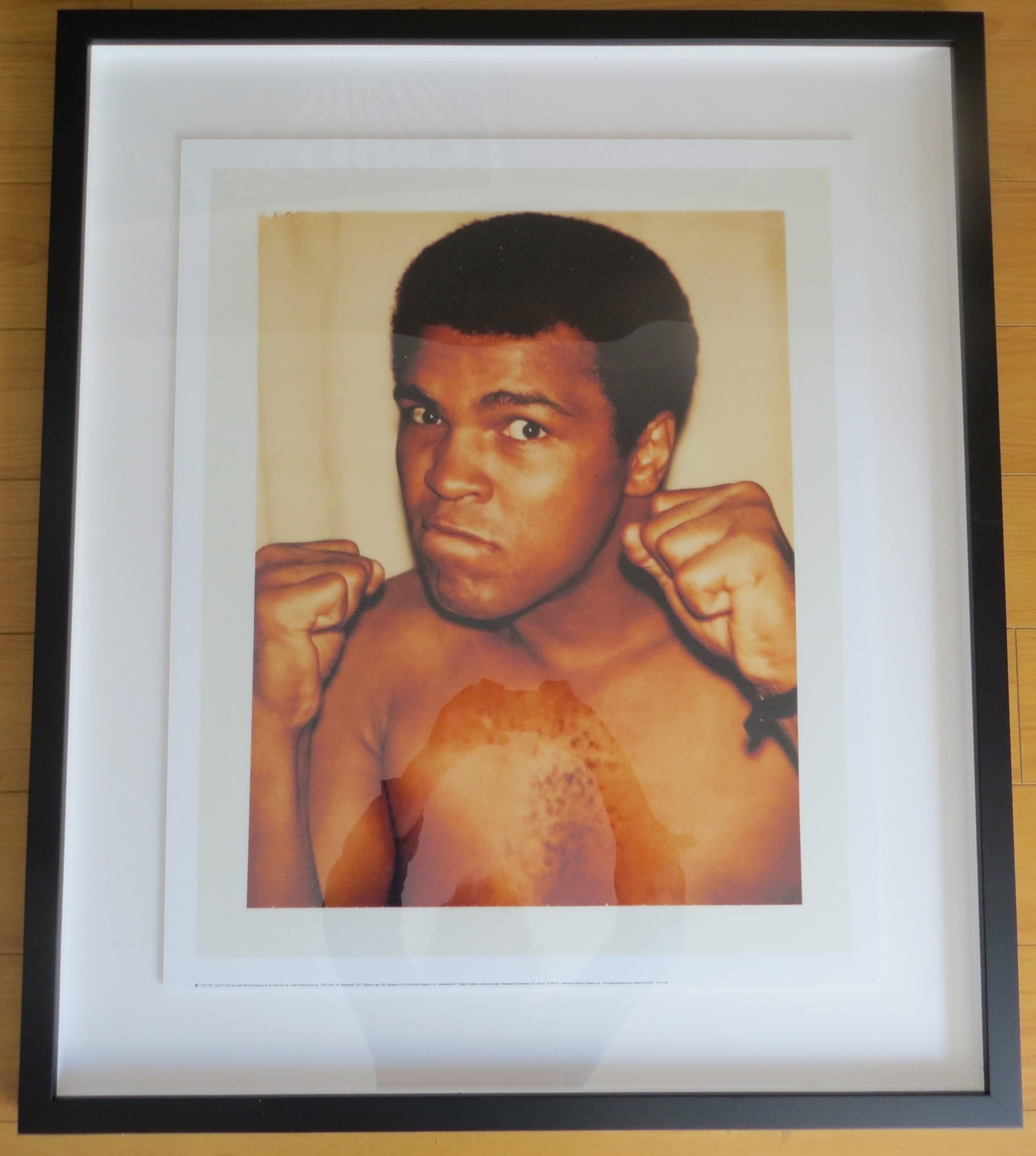 Polaroids de la Fondation Andy Warhol, portrait de Muhammad Ali, sérigraphie 