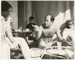 Andy Warhol with Ronald Perelman at the Beverly Hills Hotel