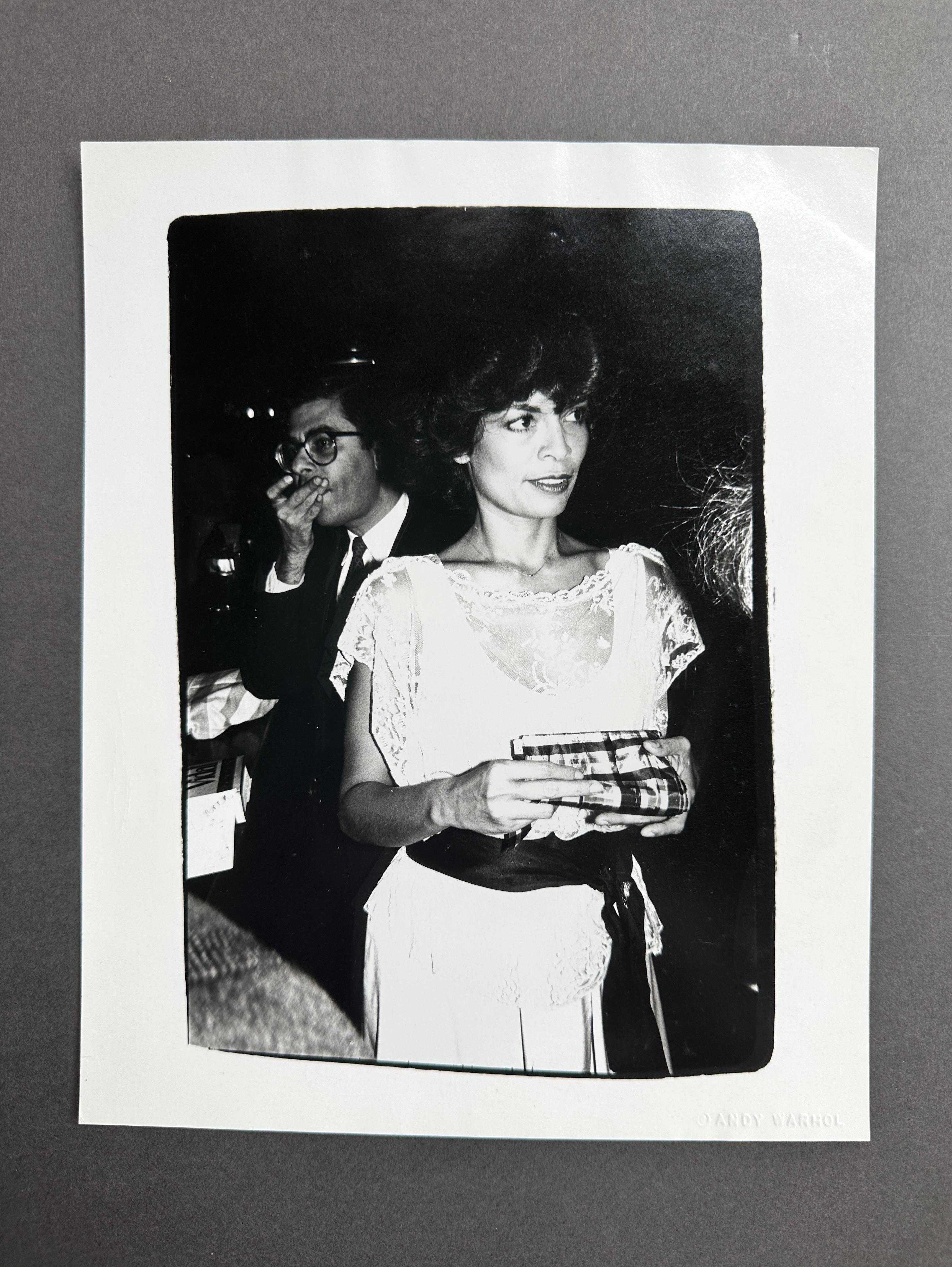 Bianca Jagger und Bob Colacello – Photograph von Andy Warhol