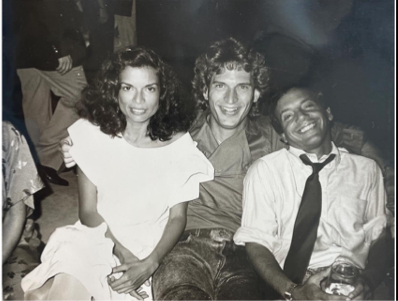 Black and White Photograph di Andy Warhol - Bianca Jagger, Rex Smith e Steve Rubell