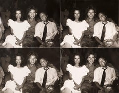 Four stitched gelatin silver prints of Bianca Jagger, Rex Smith and Steve Rubell