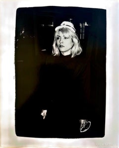 Black and white gelatin silver print of Debbie Harry by Andy Warhol 