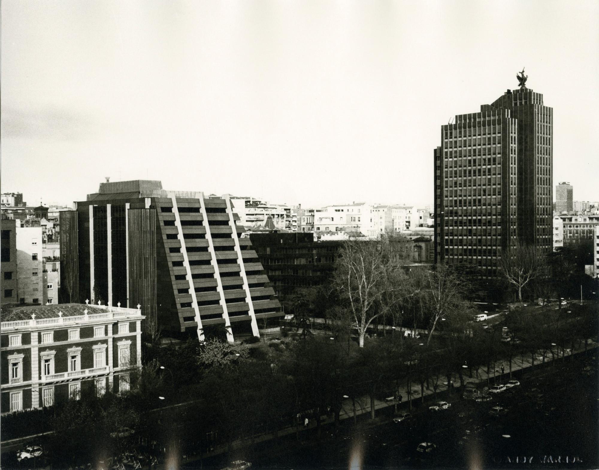 Andy Warhol Black and White Photograph - City Skyline in Spain