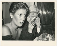 Diane de Beauvau Craon et Andy Warhol lors du anniversaire de Bella Abzug