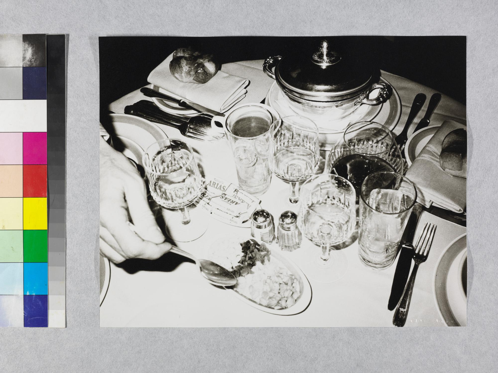 Gelatin silver print of Dinner Table in Spain by Andy Warhol  For Sale 2