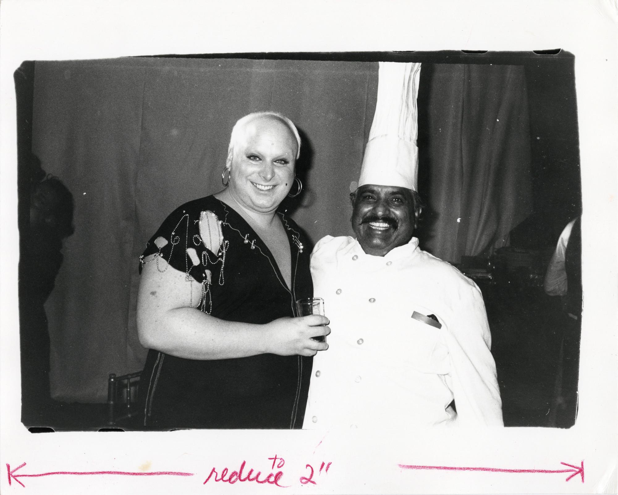 Andy Warhol Black and White Photograph - Divine and Chef