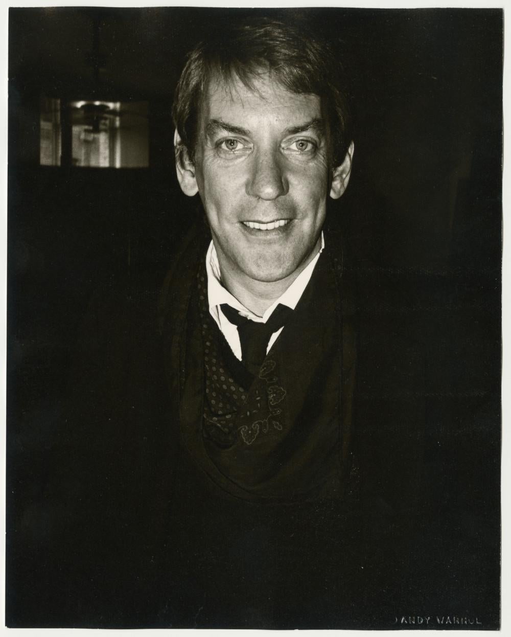 Andy Warhol Black and White Photograph - Donald Sutherland