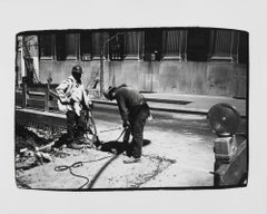 Gelatin silver print of Construction Workers by Andy Warhol