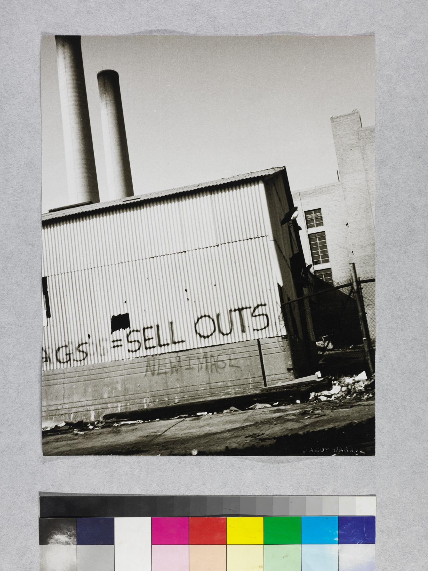 Gelatin silver print of Graffiti on Industrial Building by Andy Warhol For Sale 2