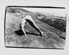 Gelatin silver print of Pat Cleveland Doing Handstand in Montauk by Andy Warhol