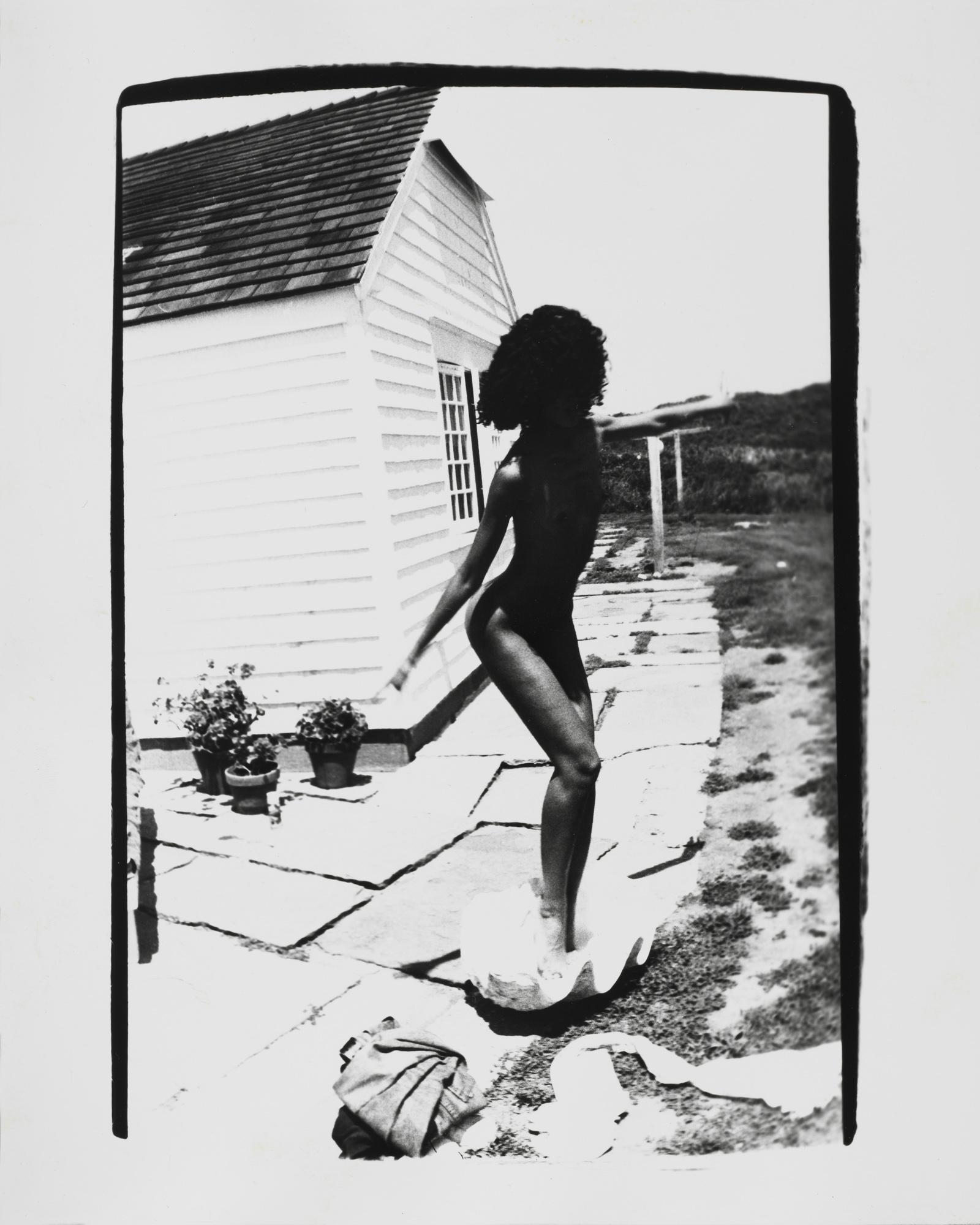 Gelatin silver print of Pat Cleveland in Montauk by Andy Warhol