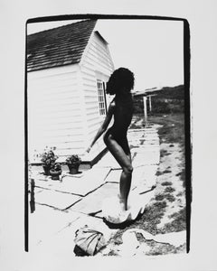 Vintage Gelatin silver print of Pat Cleveland in Montauk by Andy Warhol