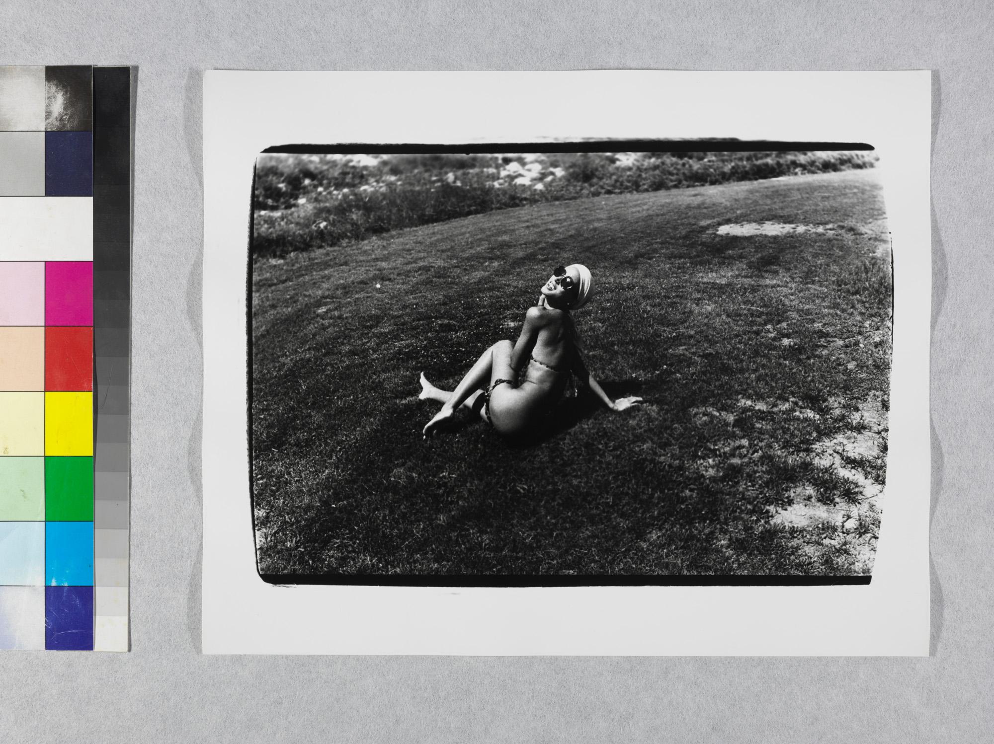 Gelatin silver print of Pat Cleveland on Lawn in Montauk by Andy Warhol For Sale 2