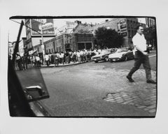 Gelatinesilberdruck von People on the Street at Ramrod Bar in NYC von Andy Warhol