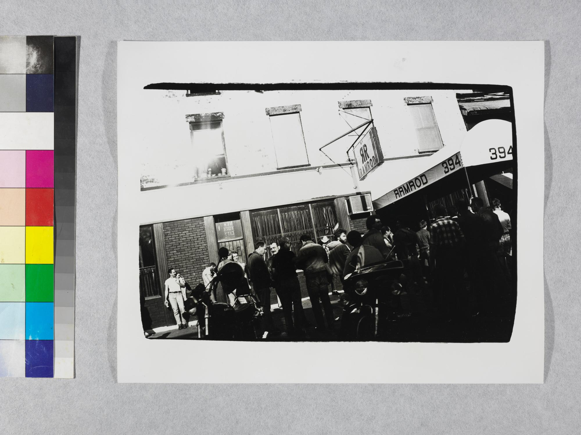 Gelatin silver print of People on the Street at Ramrod Bar in NYC by Andy Warhol For Sale 2