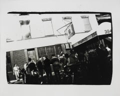 Gelatin silver print of People on the Street at Ramrod Bar in NYC by Andy Warhol