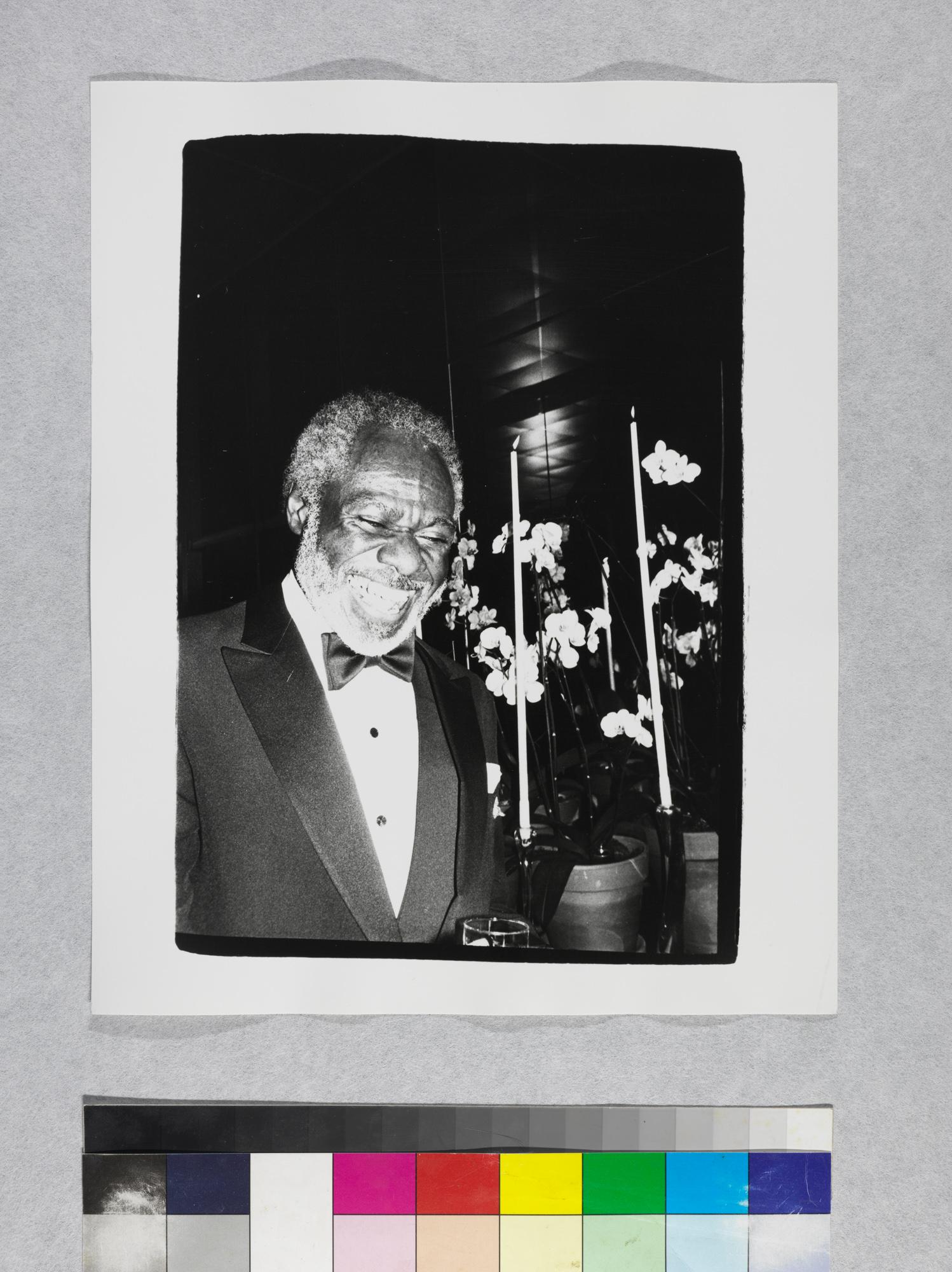 Gelatin silver print of Unidentified Man in Black Tie by Andy Warhol For Sale 2