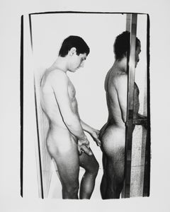 Gelatin silver print of Victor Hugo and Male Model in Shower