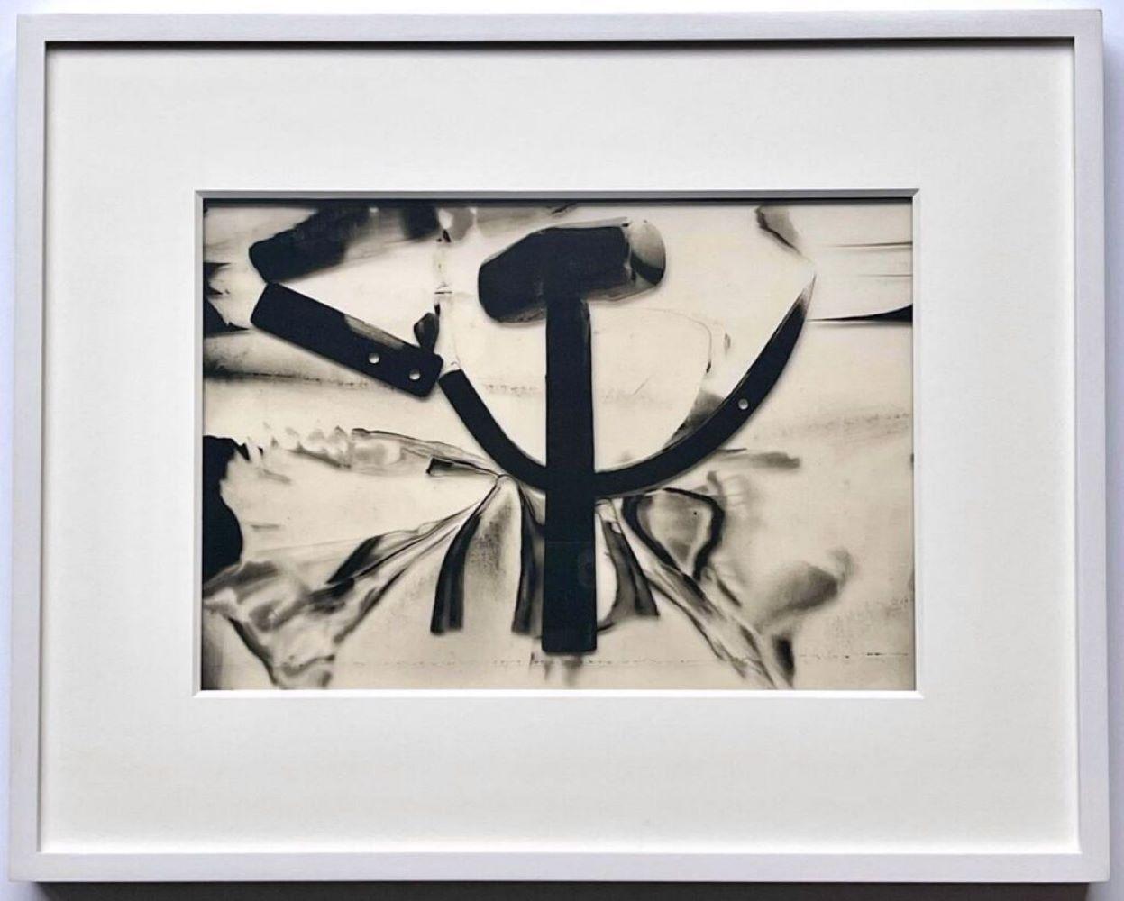 Hammer & Sickle, acetate of iconic image, given by Warhol to Chromacomp Inc. 