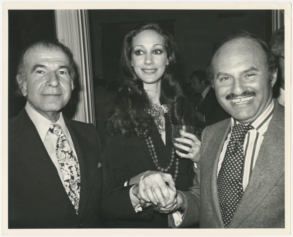Andy Warhol Portrait Photograph - Iranian Ambassador Hoveyda, Marisa Berenson, Lester Persky