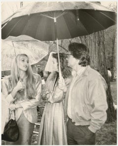 Jerry Hall with Diandra and Michael Douglas