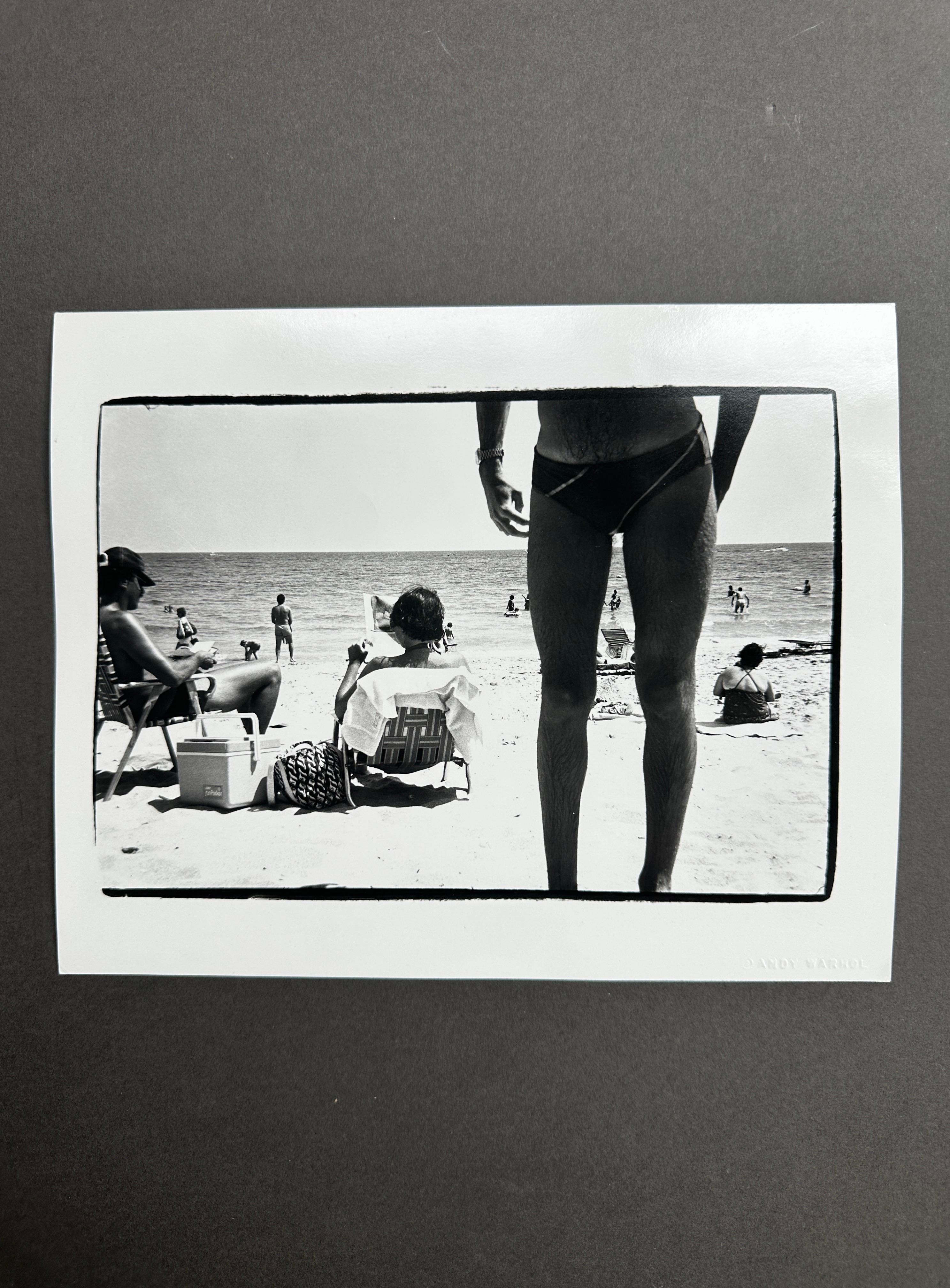 Jon Gould Observing Palm Beach Scene - Photograph by Andy Warhol