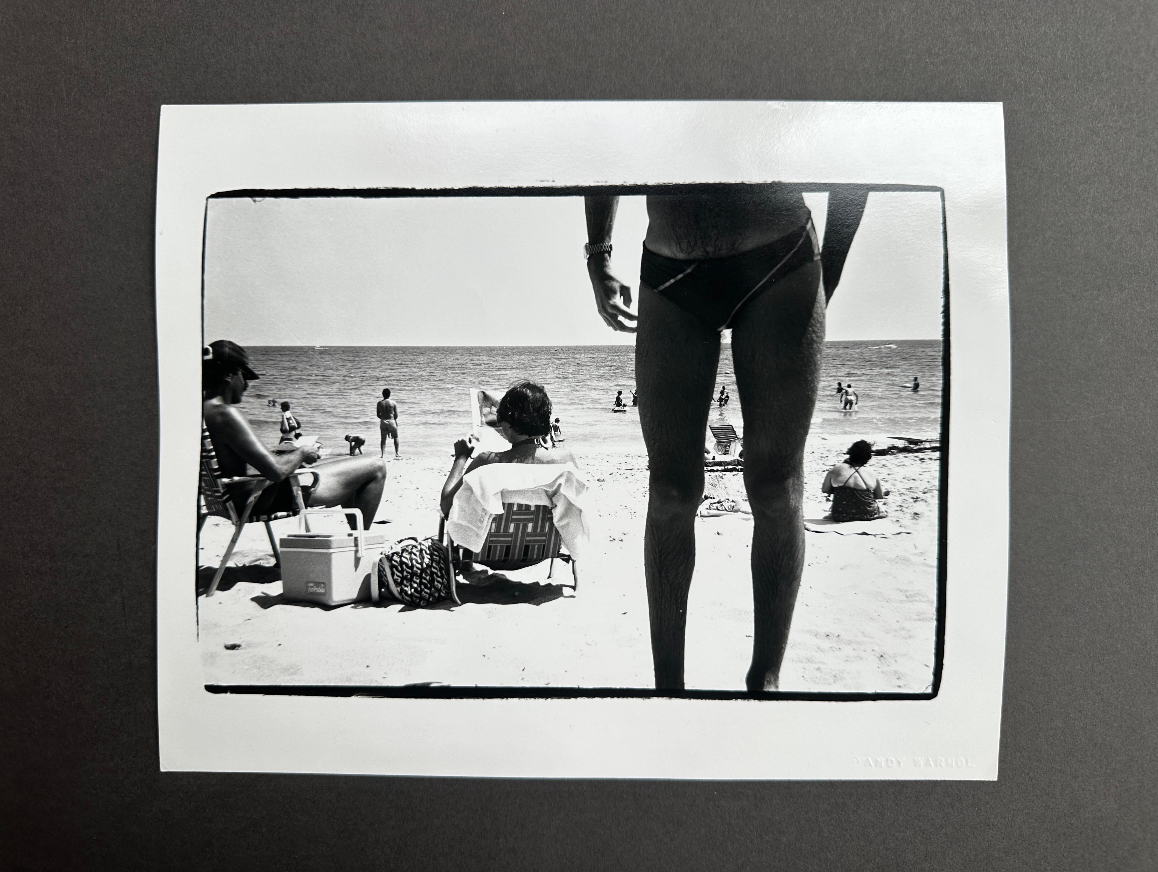 Jon Gould Observing Palm Beach Scene - Pop Art Photograph by Andy Warhol