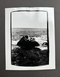Jon Gould Splayed on Rock in Montauk