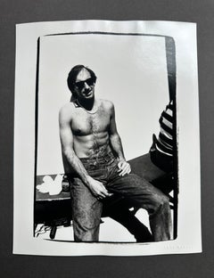 Jon Gould Sunbathing Shirtless with Jeans Seated in Cape Cod