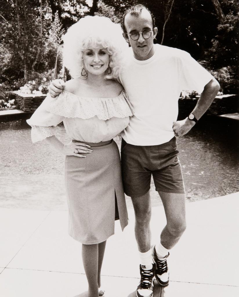 Andy Warhol Portrait Photograph - Keith Haring and Dolly Parton