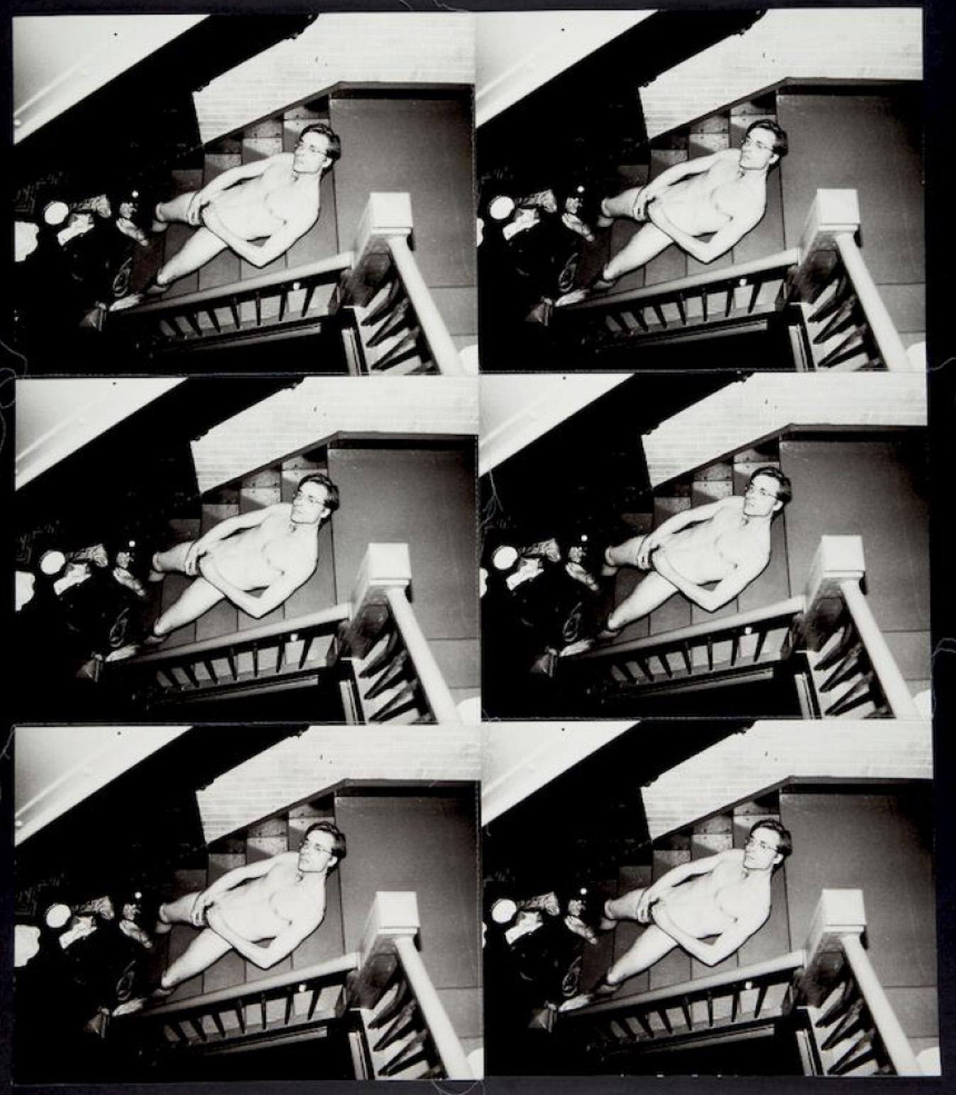 Sechs gestickte Silbergelatine-Silberdrucke eines männlichen Akts von Andy Warhol