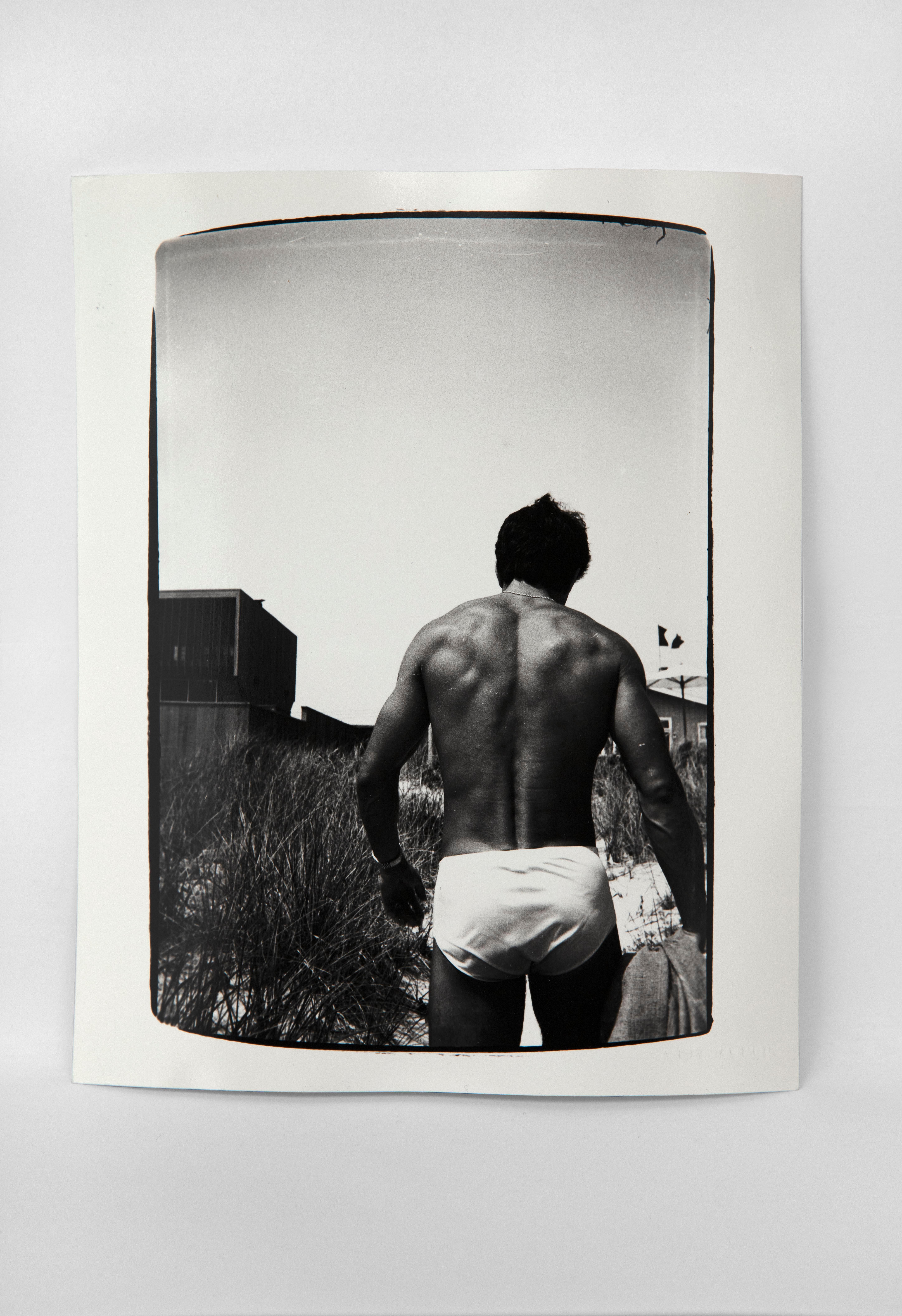 Andy Warhol Black and White Photograph - Man in Fire Island