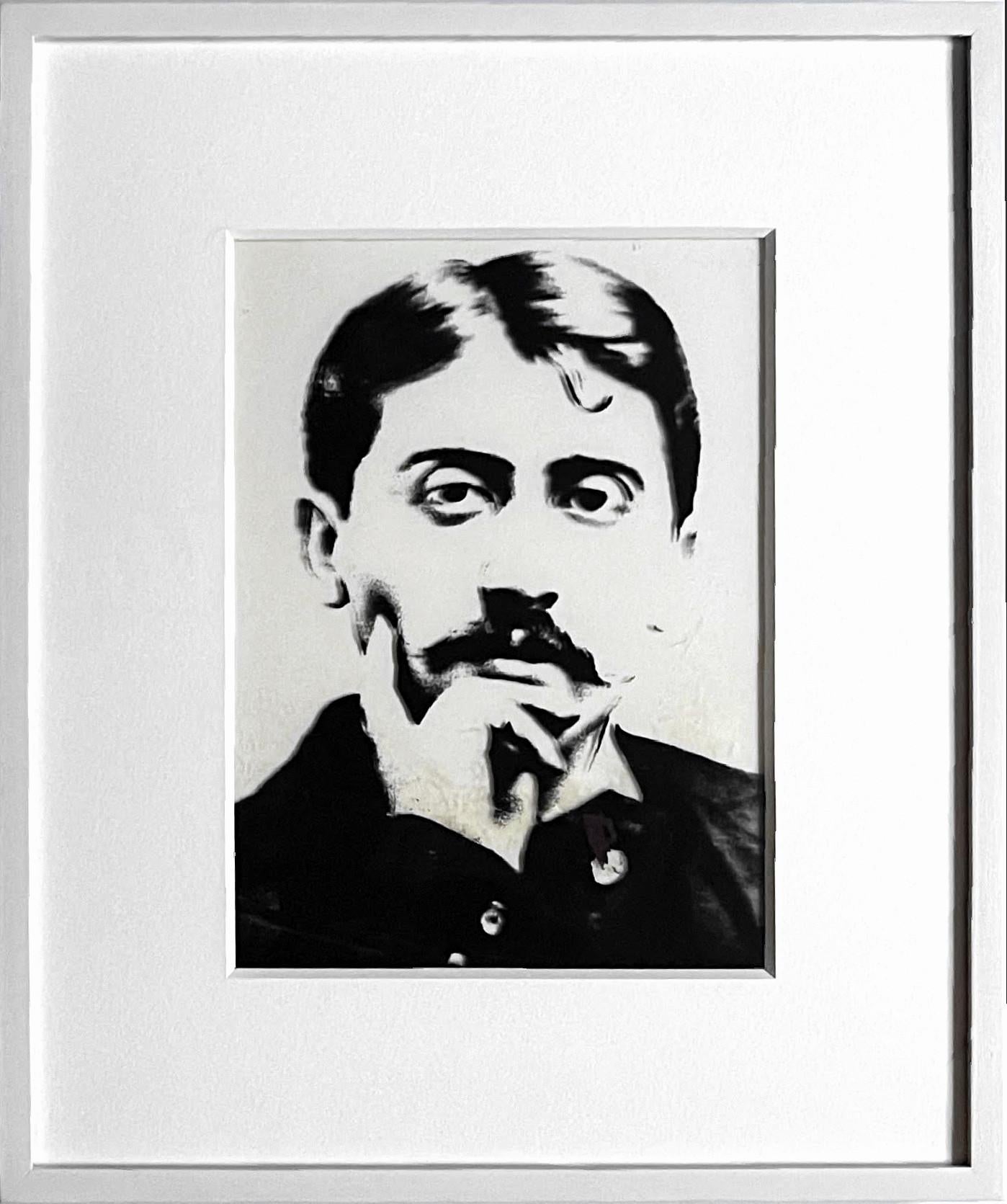 Black and White Photograph di Otto Wegener - Marcel Proust, Acetato unico consegnato da Andy Warhol a Chromacomp Inc. Incorniciato