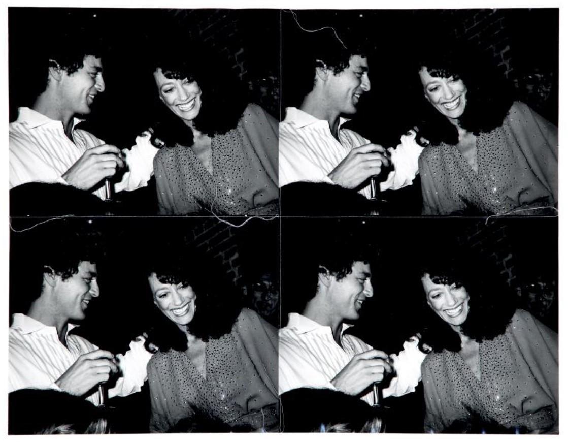 Black and White Photograph de Andy Warhol - Cuatro grabados cosidos en gelatina de plata Marisa Berenson y Richard Golub
