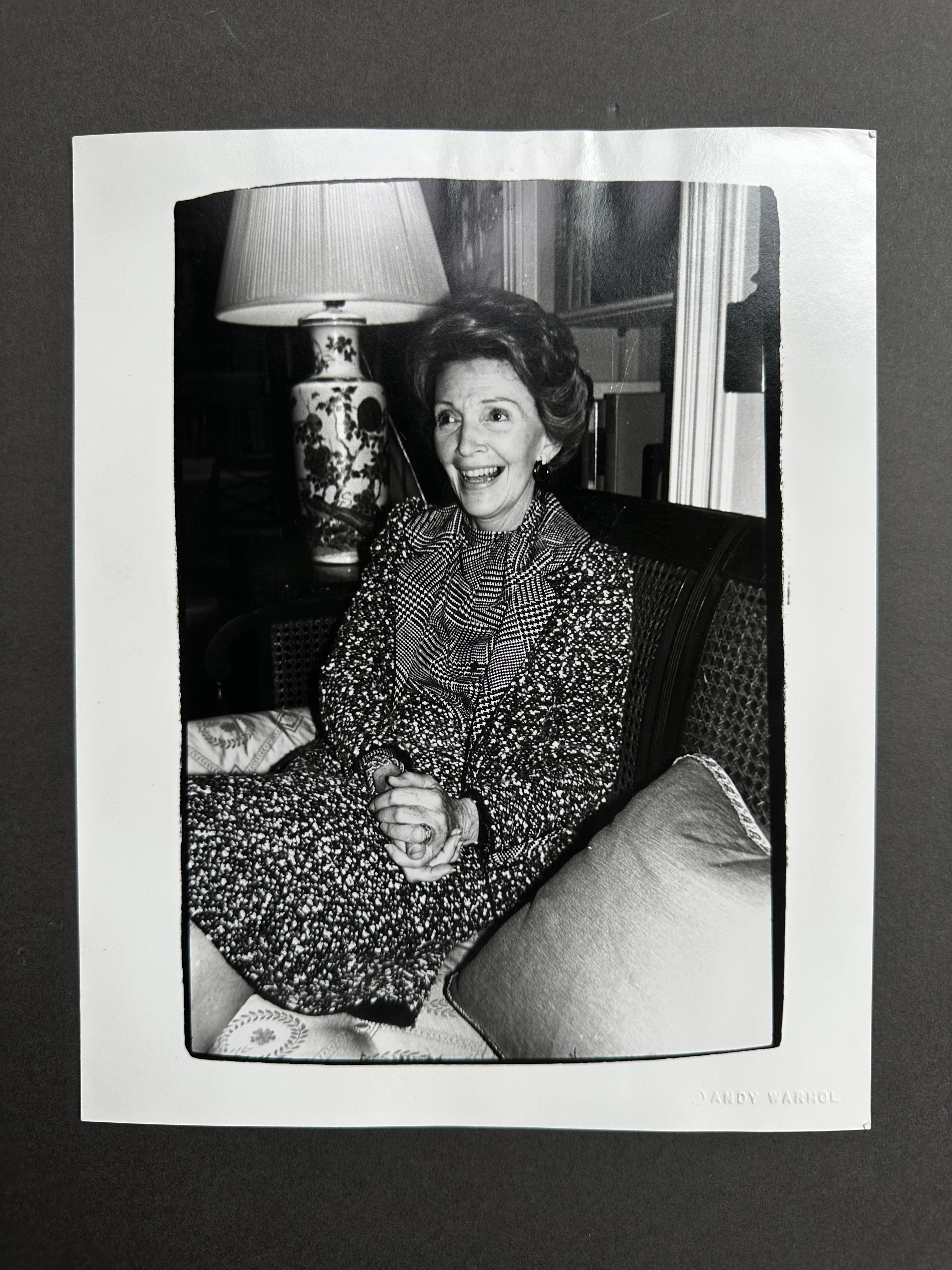 Nancy Reagan in the White House - Photograph by Andy Warhol