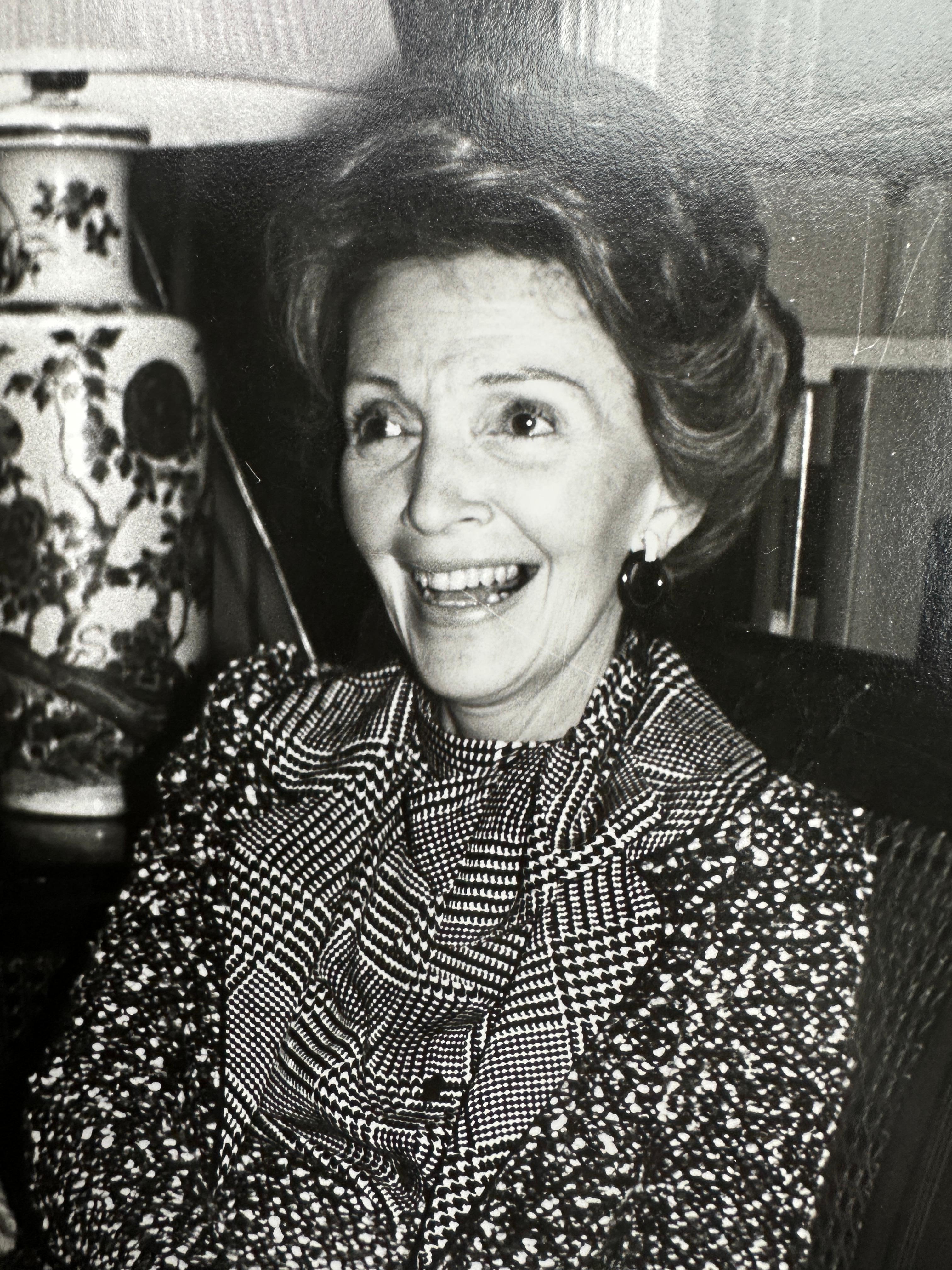 Nancy Reagan in the White House - Black Black and White Photograph by Andy Warhol