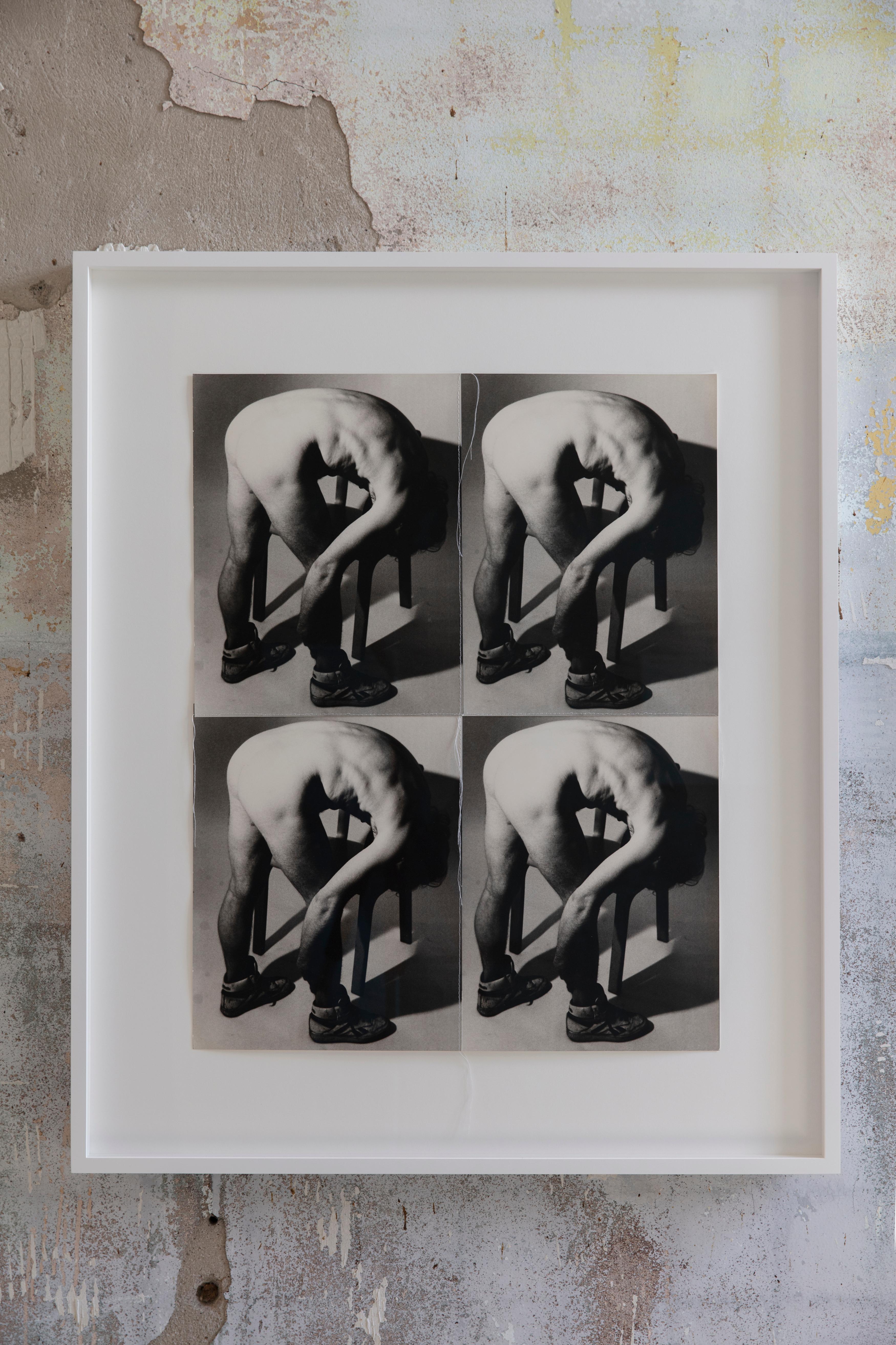 "Zwischen 1982 und 1987 schuf Andy Warhol mehrere hundert Werke, die jeweils aus mehreren identischen, mit Faden zusammengenähten Fotografien bestehen. An den Rändern der Arbeiten bleiben überschüssige Fäden hängen, was zusammen mit dem Knicken und