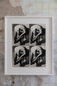 Vier gestickte Silbergelatine-Silberdrucke eines männlichen Akts von Andy Warhol