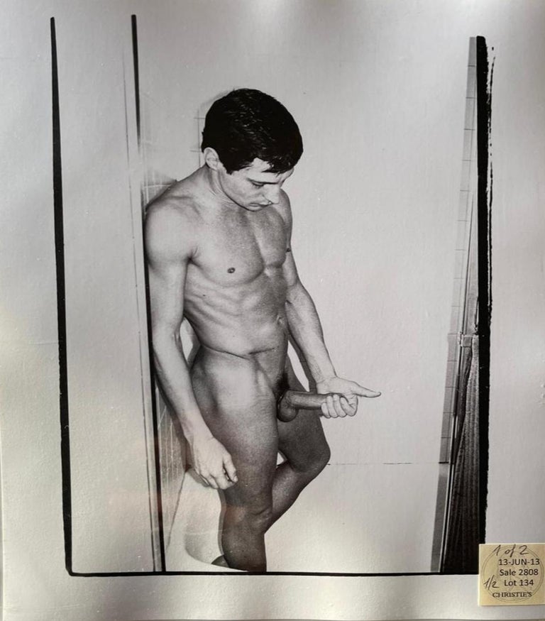 Nude Male Model, Unique Silver Gelatin Print - American Modern Photograph by Andy Warhol
