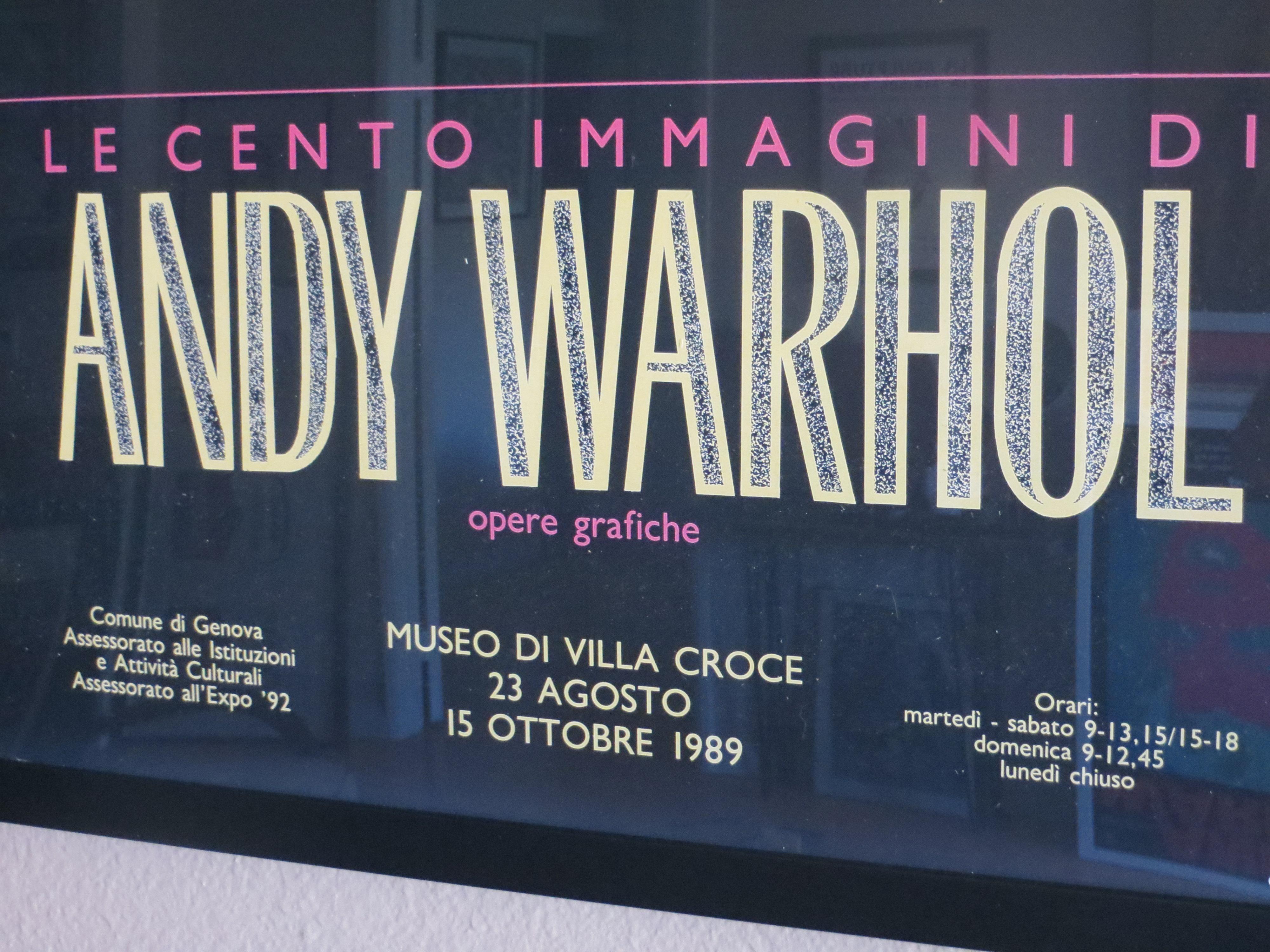 Ausstellungsplakat nach Andy Warhol, Genova 1989, Ausstellungsplakat im Angebot 1